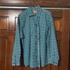 Vineyard Vines Men's Blue Checkered Casual Button Down Shirt